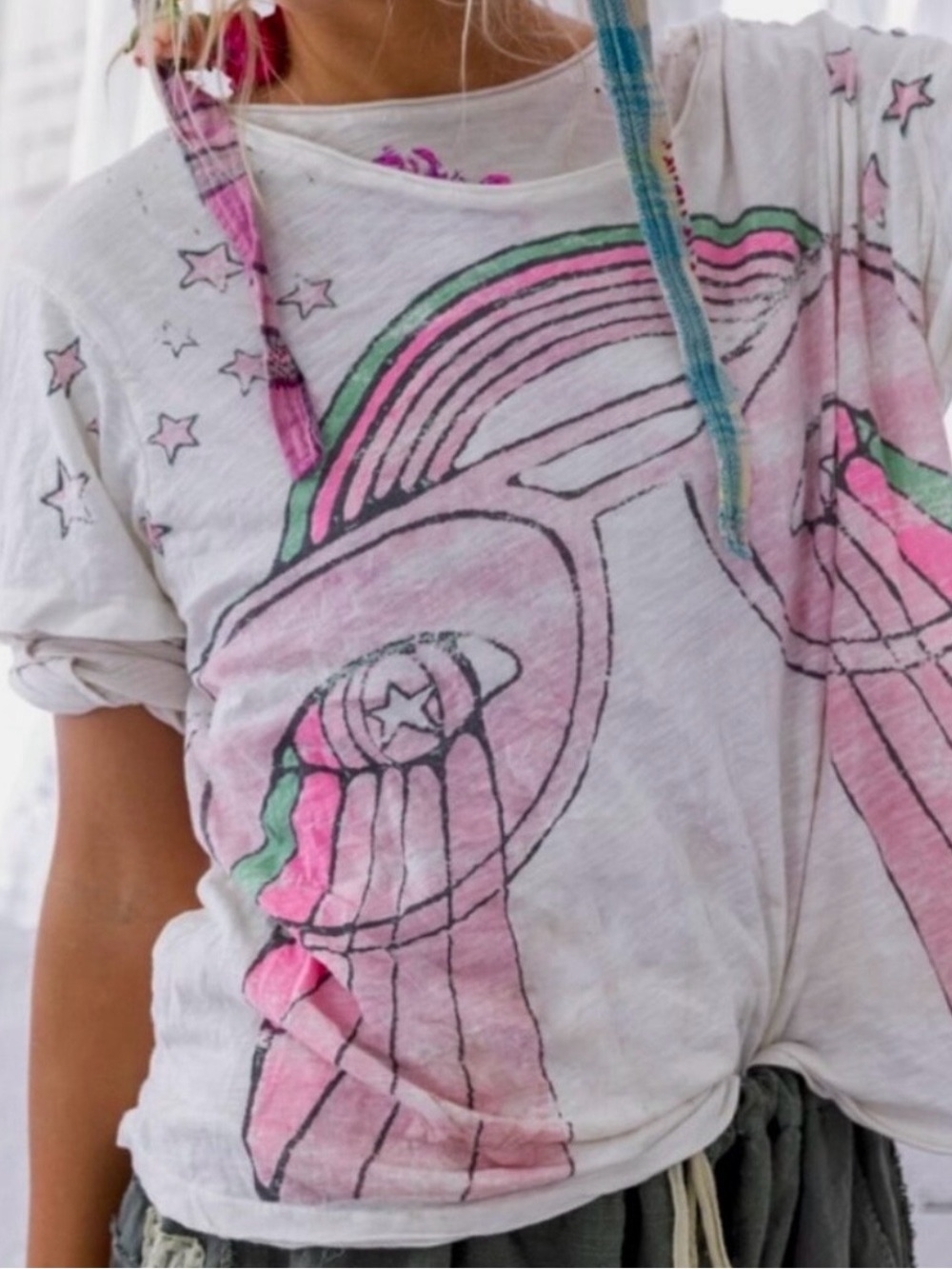 Magnolia Pearl Rainbow Vision Short Sleeve Tee in True Color OS - Picture 2 of 7